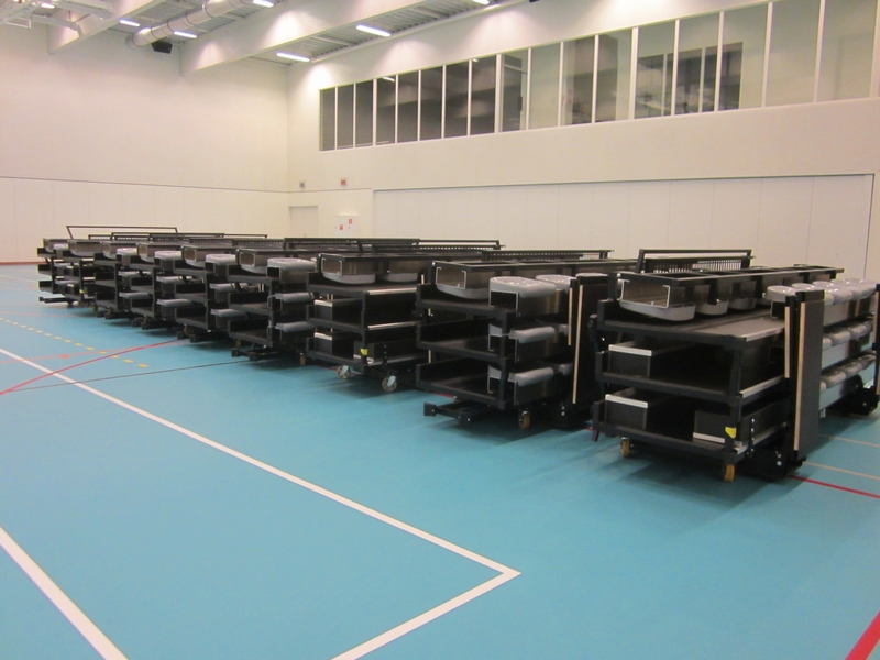 Mobiele telescopische tribune | Sneppenbosch Boechout  Mobiele telescopische tribune | Sneppenbosch Boechout