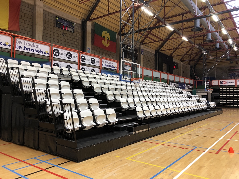 Telescopische tribune | SH Neder-over-Heembeek | Stad brussel | COS Tribune  Telescopische tribune | SH Neder-over-Heembeek | Stad brussel | COS Tribune